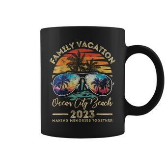 Family Vacation 2023 Vintage Maryland Ocean City Beach  Coffee Mug