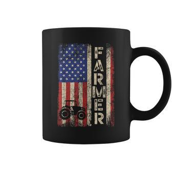 Farmer Tractors Usa American Flag Patriotic Farming Gifts Patriotic Funny Gifts Coffee Mug | Mazezy