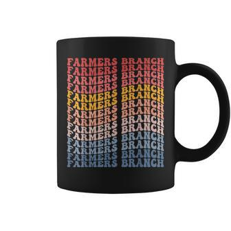 Farmers Branch City Groovy Retro Coffee Mug | Mazezy