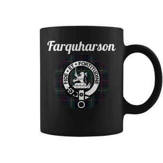 Farquharson Clan Scottish Name Coat Of Arms Tartan Coffee Mug | Mazezy