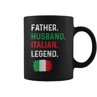 Father Husband Italian Legend Proud Dad Italy Flag Coffee Mug | Mazezy