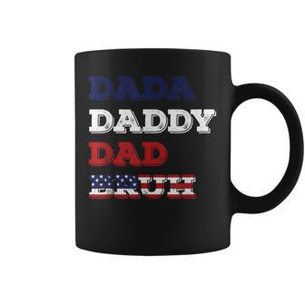 Fathers Day Dada Daddy Dad Bruh American Flag Coffee Mug