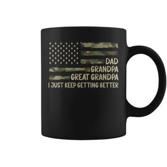 Fathers Day For Best Grandpa Dad Grandpa Great Grandpa Coffee Mug | Mazezy