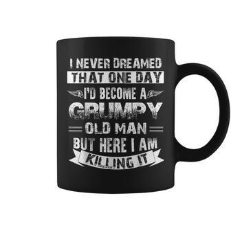 Fathers Day For Men Grumpy Old Men Funny Dad Grandpa Coffee Mug | Mazezy