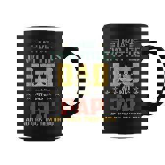 Fathers Day I Have Two Titles Dad & Pap I Rock Them Both Coffee Mug | Mazezy