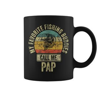 My Favorite Fishing Buddies Call Me Pap Fisherman Coffee Mug | Mazezy