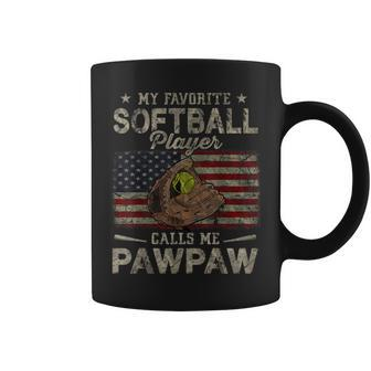 My Favorite Softball Player Calls Me Pawpaw Father's Day Coffee Mug | Mazezy