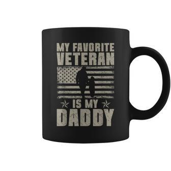 My Favorite Veteran Is My Daddy Veterans Day Usa Flag Coffee Mug - Thegiftio UK