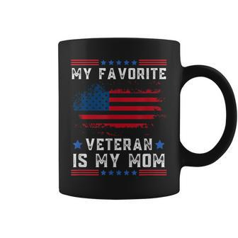 My Favorite Veteran Is My Mom Us Flag Veteran Proud Mother Coffee Mug - Thegiftio UK