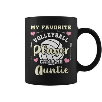 My Favorite Volleyball Player Calls Me Auntie Coffee Mug | Mazezy UK