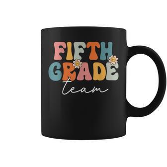 Fifth Grade Team Retro Groovy Back To School 5Th Grade Coffee Mug - Seseable