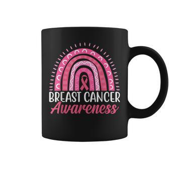 Fight Breast Survivor Rainbow Breast Cancer Awareness Coffee Mug | Mazezy