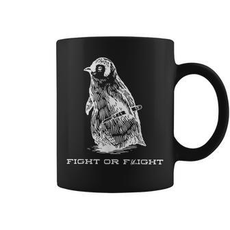 Fight Or Flight Penguin Pun Fight Or Flight Meme Coffee Mug - Seseable