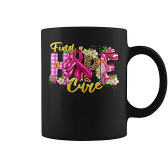 Find Hope Cure Leopard Pink Ribbon Breast Cancer Awareness Coffee Mug | Mazezy