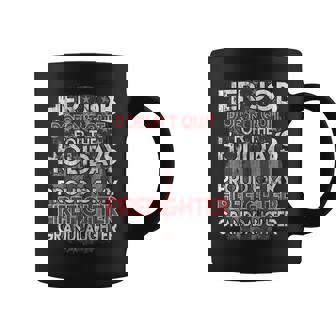 Firefighter Granddaughter Pride Holiday Flag Coffee Mug | Mazezy