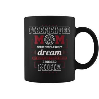 Firefighter Mom I Raised My Hero Fireman Fire Chief Coffee Mug | Mazezy CA