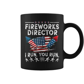 Fireworks Director If I Run Funny 4Th Of July Fourth Men Coffee Mug - Monsterry CA
