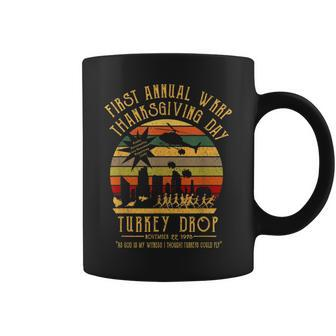 First Annual Wkrp Thanksgiving Day Turkey Drop 22Nd November Gifts For Turkey Lovers Funny Gifts Coffee Mug | Mazezy