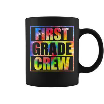 First Grade Crew Retro Groovy Vintage Back To School Coffee Mug | Mazezy