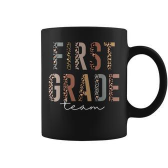 First Grade Team Leopard Back To School Teacher Boys Girls Gifts For Teacher Funny Gifts Coffee Mug | Mazezy