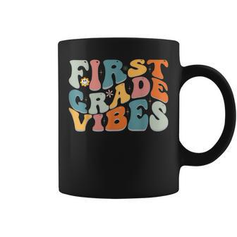First Grade Vibes 1St Grade Retro Groovy Back To School Coffee Mug - Seseable