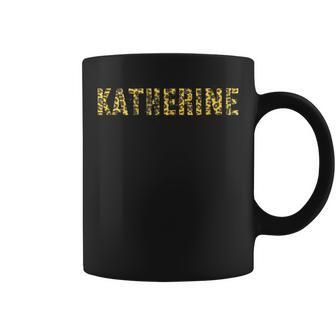 First Name Katherine Leopard Print Girl Cheetah Sister Mom Coffee Mug | Mazezy