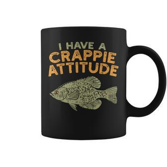 Fishing Fish I Have A Crappie Attitude Quote Angler Coffee Mug | Mazezy