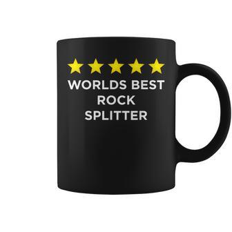Five Star Worlds Best Rock Splitter Rating Word Coffee Mug | Mazezy