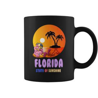 Flamingo Usa State Of Sunshine Florida Coffee Mug | Mazezy
