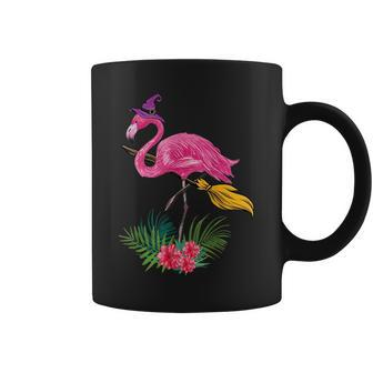 Flamingo Witch Funny Gift Halloween Scary Mom Aunt Grandma Coffee Mug | Mazezy