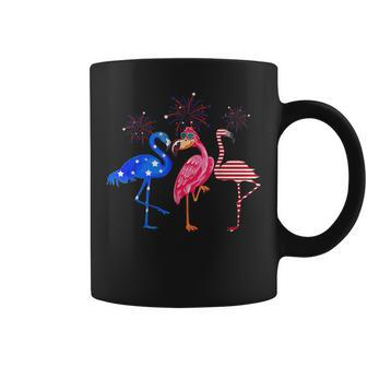 Flamingos Usa Flag 4Th Of July Independence Day Patriotic Coffee Mug | Mazezy