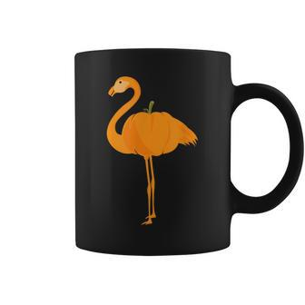 Flamingoween Funny Flamingo Pumpkin Halloween Coffee Mug | Mazezy