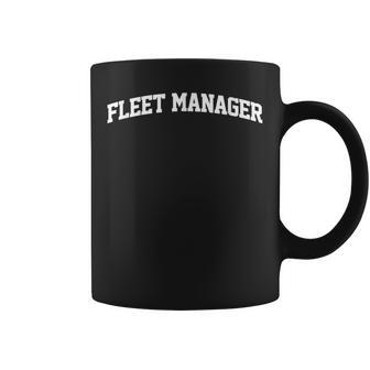 Fleet Manager Vintage Retro Job Varsity Arch Funny Coffee Mug | Mazezy