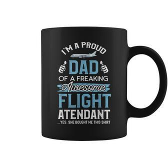 Flight Attendant Dad Father Of Flight Attendant Gift Gift For Mens Coffee Mug | Mazezy