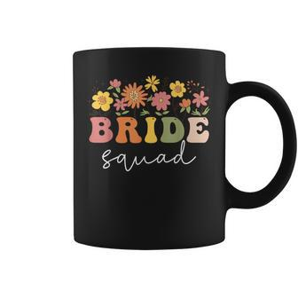 Floral Bride Squad Wildflower Wedding Bachelorette Party Coffee Mug