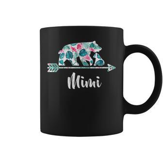 Floral Mimi Bear Matching Family Buffalo Pajama Coffee Mug - Monsterry