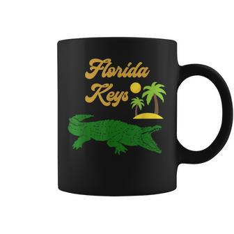 Florida Keys Alligator Sun Palm Trees Tropical Souvenir Coffee Mug | Mazezy