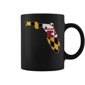 Florida State Map Maryland Md Flag Roots Men Women Gift Coffee Mug | Mazezy