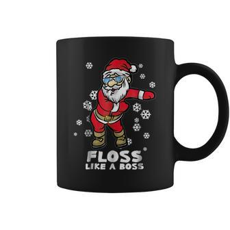 Floss Like A Boss | Funny Dancing Santa Dancing Funny Gifts Coffee Mug | Mazezy DE