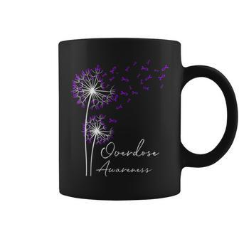 Flower Dandelion Faith Hope Love Purple Overdose Awareness Coffee Mug | Mazezy