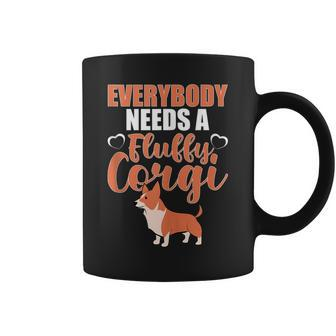 Fluffy Corgi Dog Design For Lady Dog Owner Coffee Mug | Mazezy