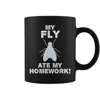 My Fly Ate My Homework Housefly Insect Back To School Kid Coffee Mug | Mazezy