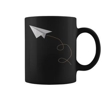Flying Paper Airplane Awesome Paper Plane Coffee Mug | Mazezy