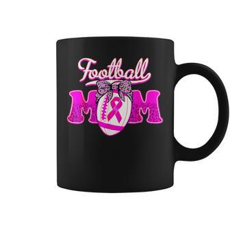 Football Cheer Mom Pink For Breast Cancer Warrior Coffee Mug - Seseable