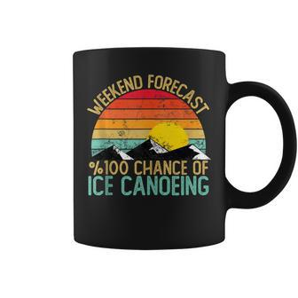 Weekend Forecast Ice Canoeing Retro Coffee Mug | Mazezy CA