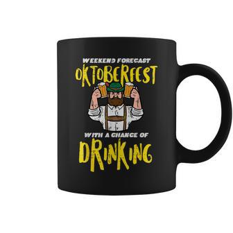 Weekend Forecast Oktoberfest German Costume Dad Coffee Mug