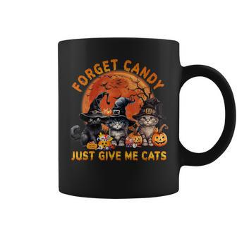 Forget Candy Just Give Me Cats Coffee Mug - Seseable