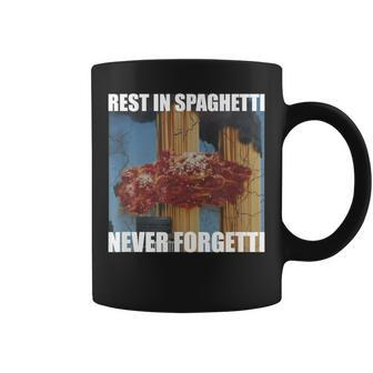 Never Forgetti Rest In Spaghetti Meme Rip Coffee Mug | Mazezy