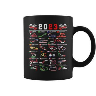 Formula Racing Open Wheel Race Car Fan 2023 World Circuits Coffee Mug - Seseable