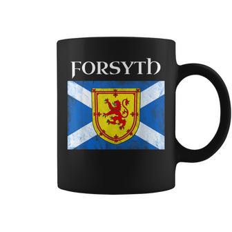 Forsyth Clan Scottish Name Scotland Flag Coffee Mug | Mazezy